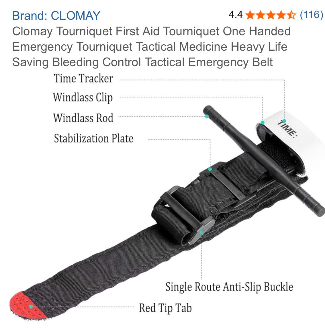FIRST AID TOURNIQUET FOR FIELD FIRST AID