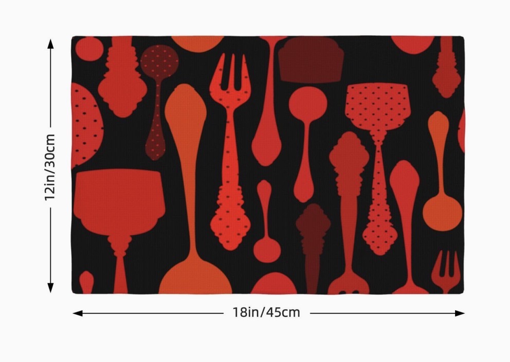 KNIFE @ FORK PLACEMATS SET 6