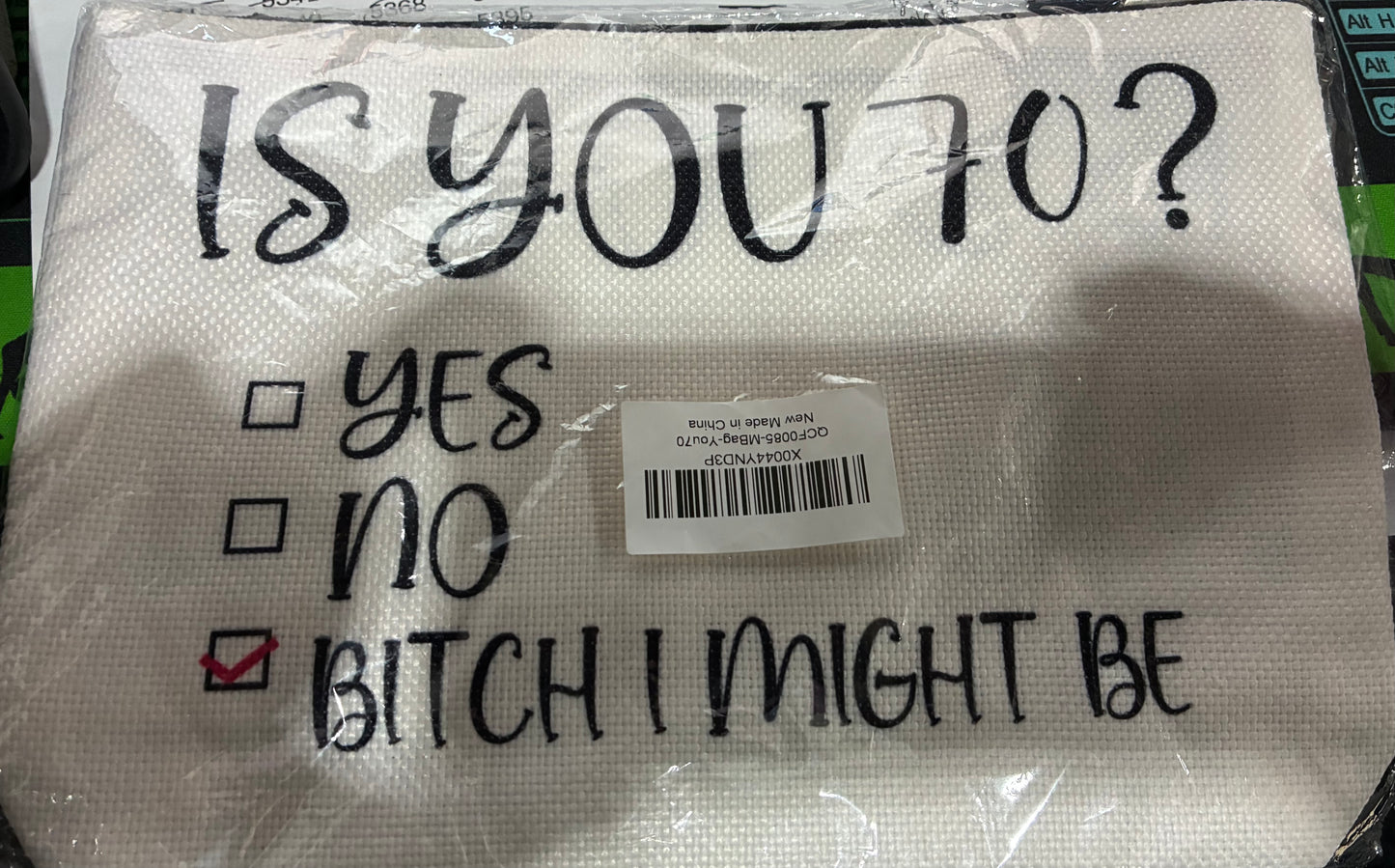 SASSY CANVAS MAKEUP BAG