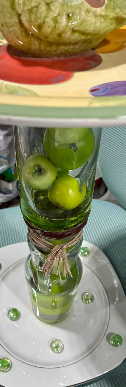 20'' GLASS BIRDBATH DECOR