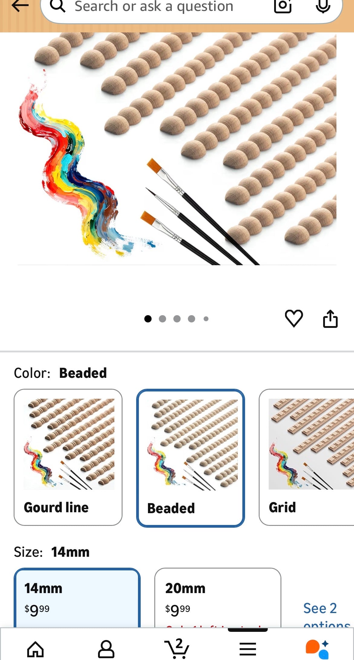 HALF WOODEN BEADS TRIM CRAFT SET