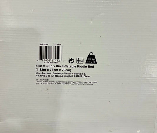 BESTWAY INFLATABLE KIDDIE BED FOCKED GREEN