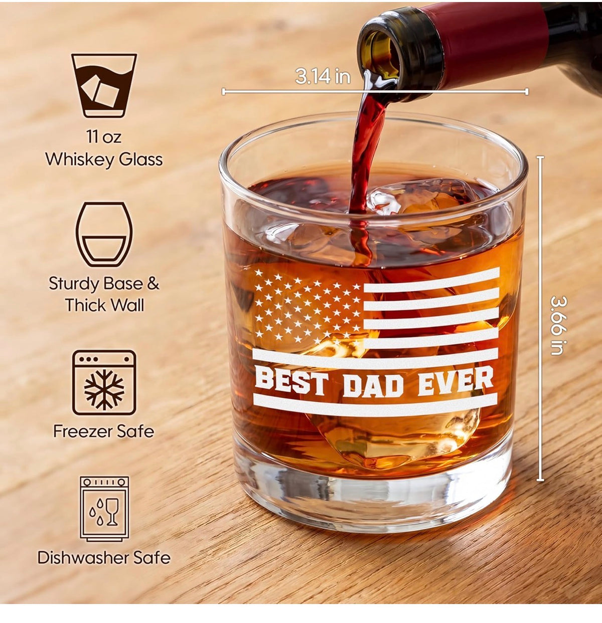 Dad Whiskey Glass