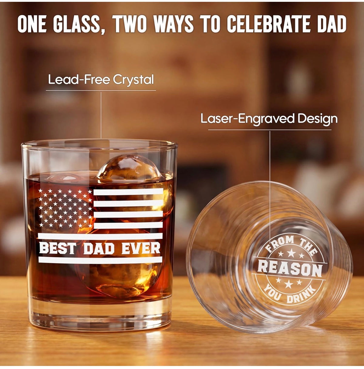 Dad Whiskey Glass