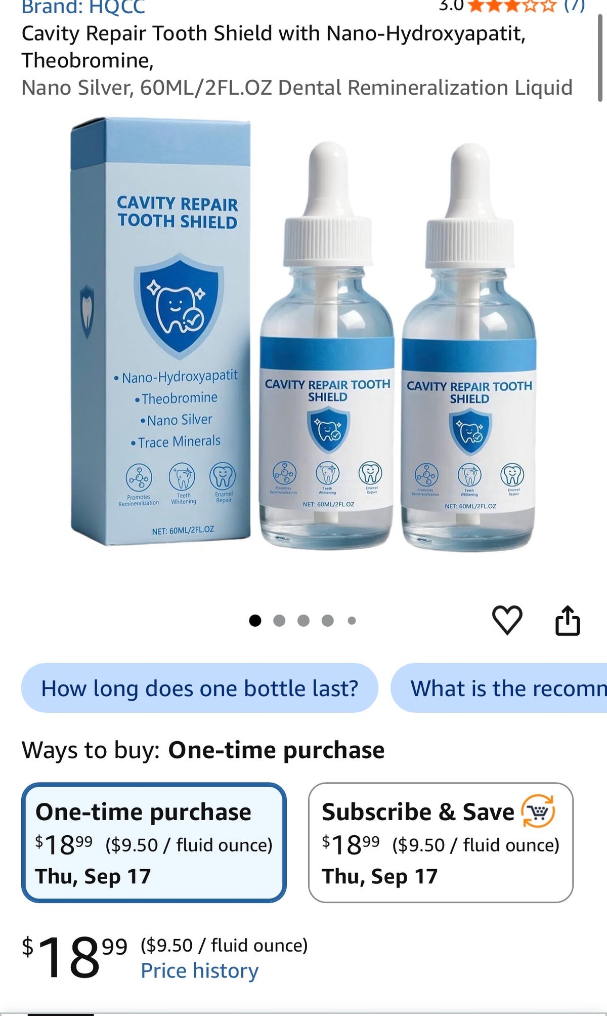 Cavity Repair Tooth Shield