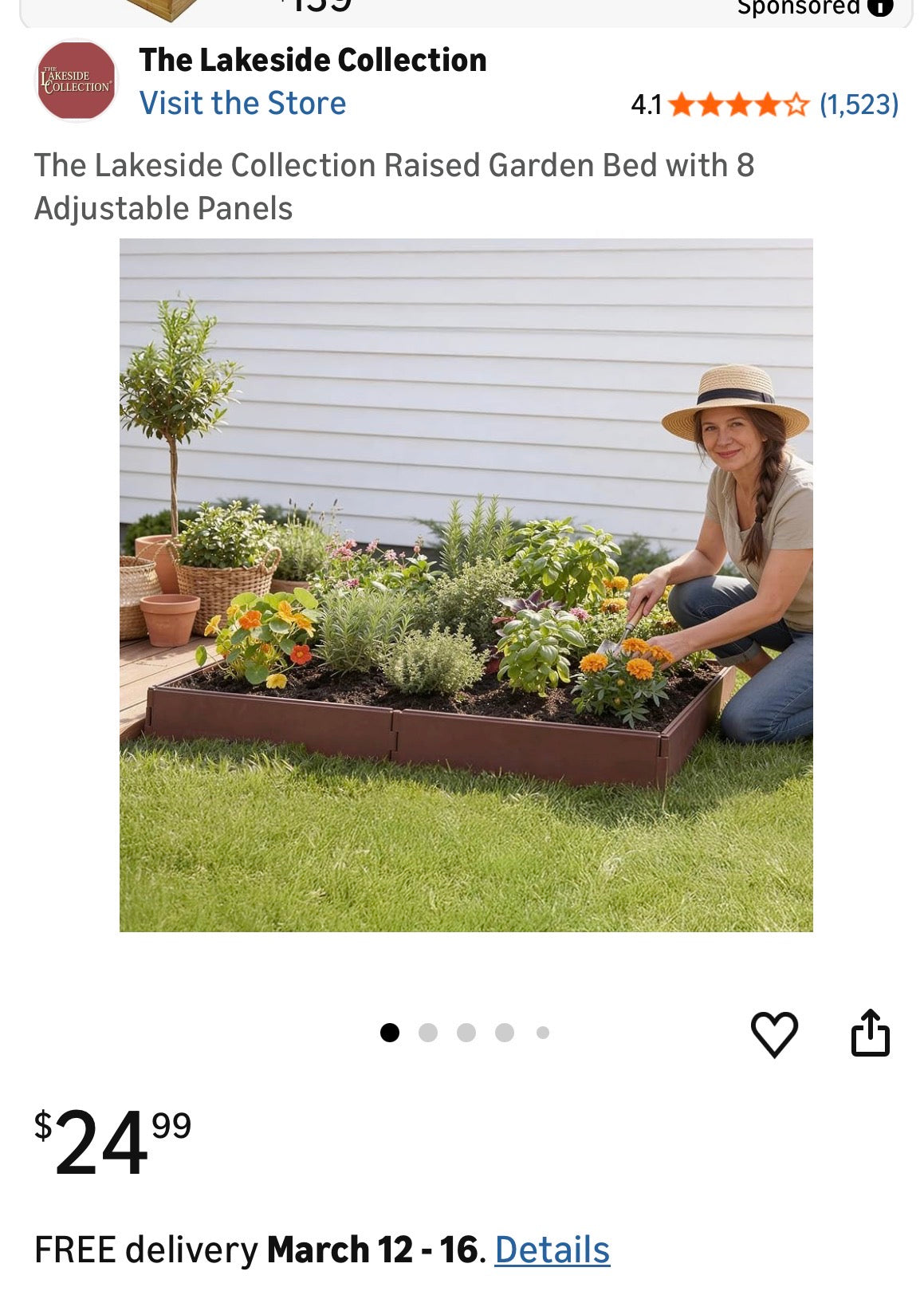 RAISED GARDEN BED WITH 8 ADJUSTABLE PANELS