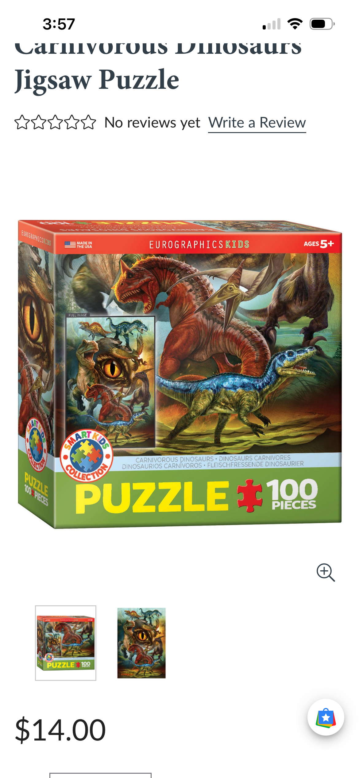 HERBIVOROUS DINOSAURS 100 pc PUZZLE