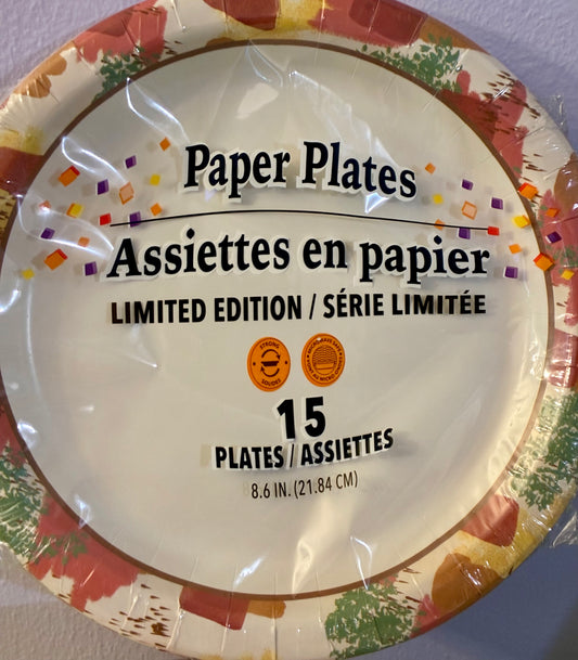 PAPER PLATES 15 PACK