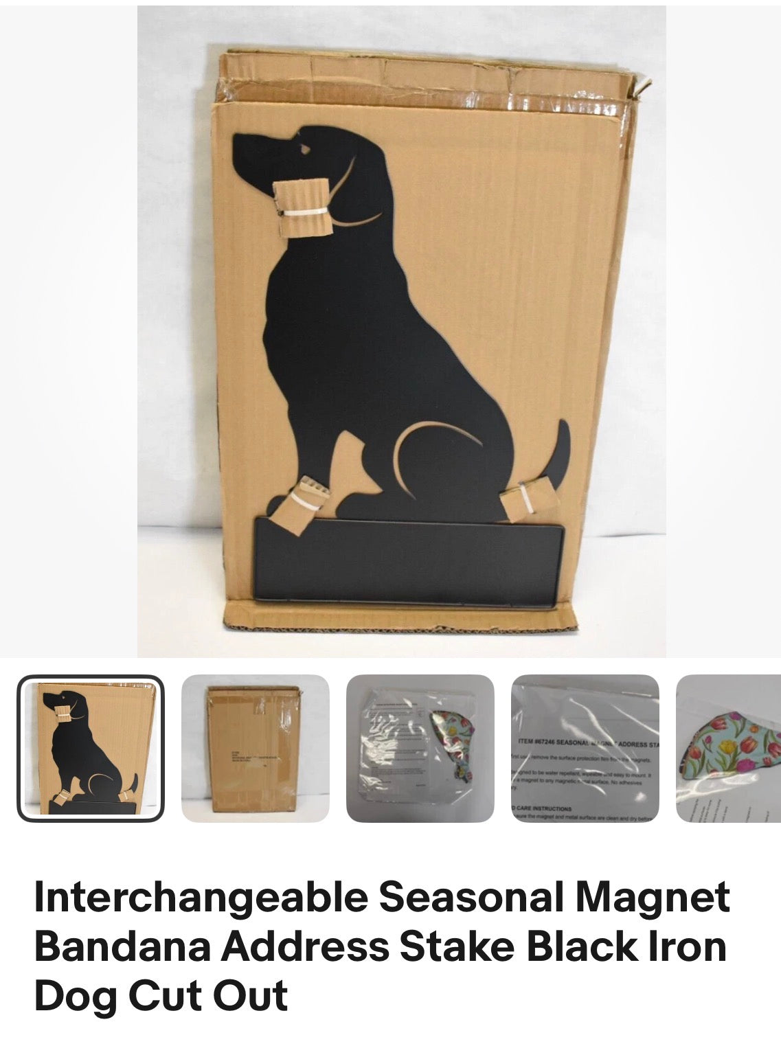 BLACK METAL MAGNET ADDRESS DOG