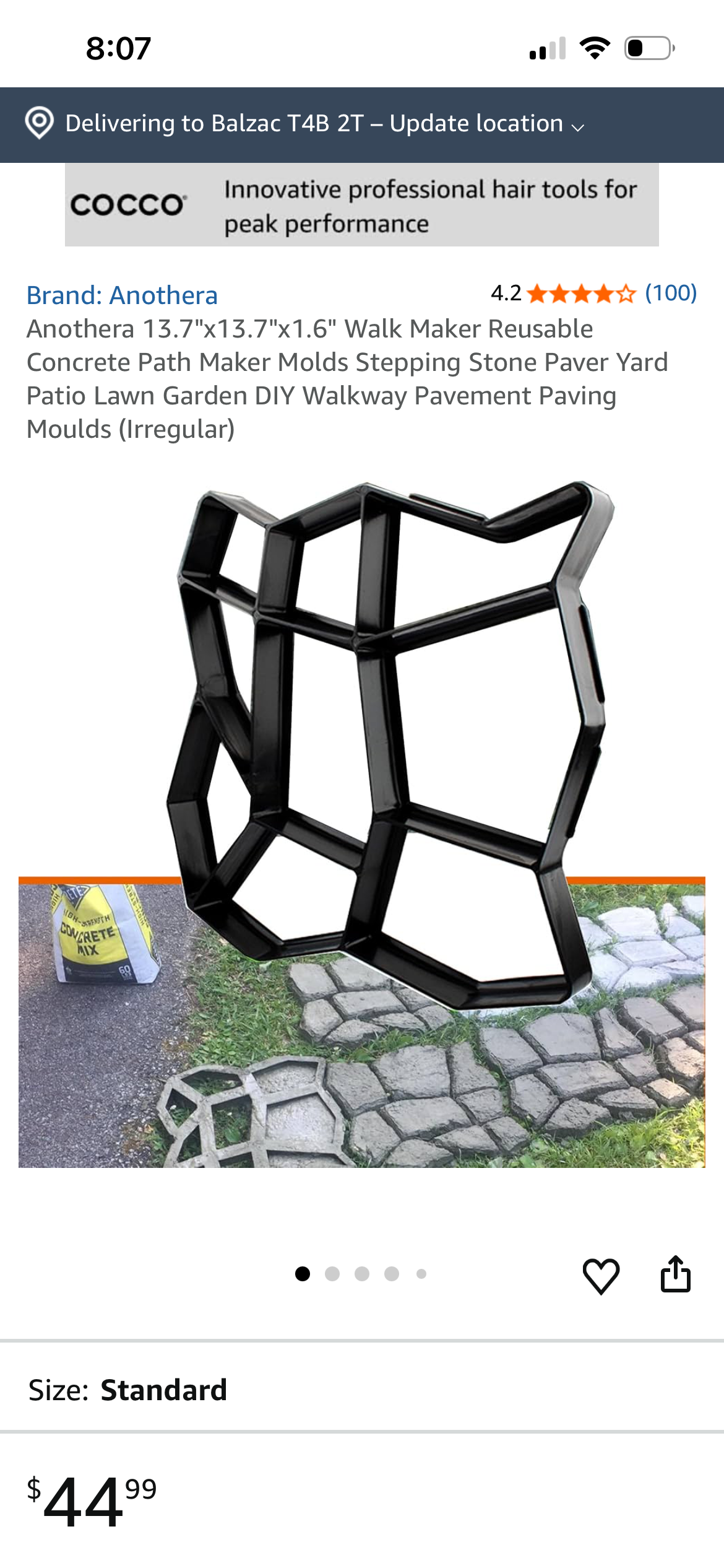 PATHWAY PAVING REUSABLE CONCRETE MOLD