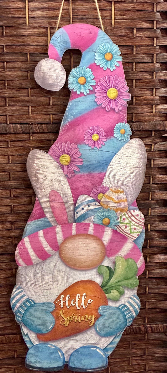 WOODEN EASTER BUNNY HANGING GNOMES