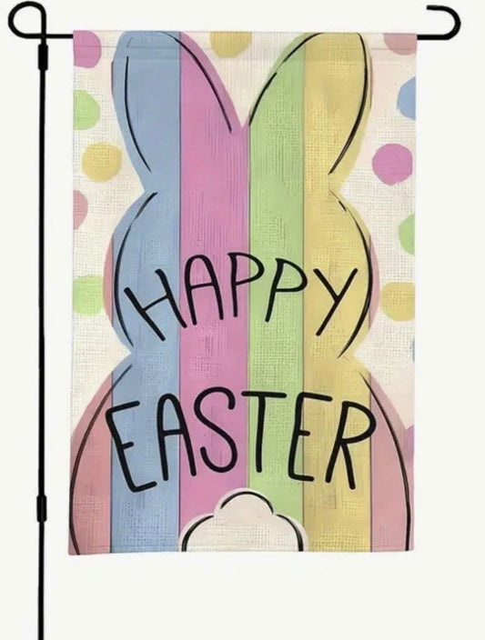 HAPPY EASTER, YARD FLAG 12 x 18