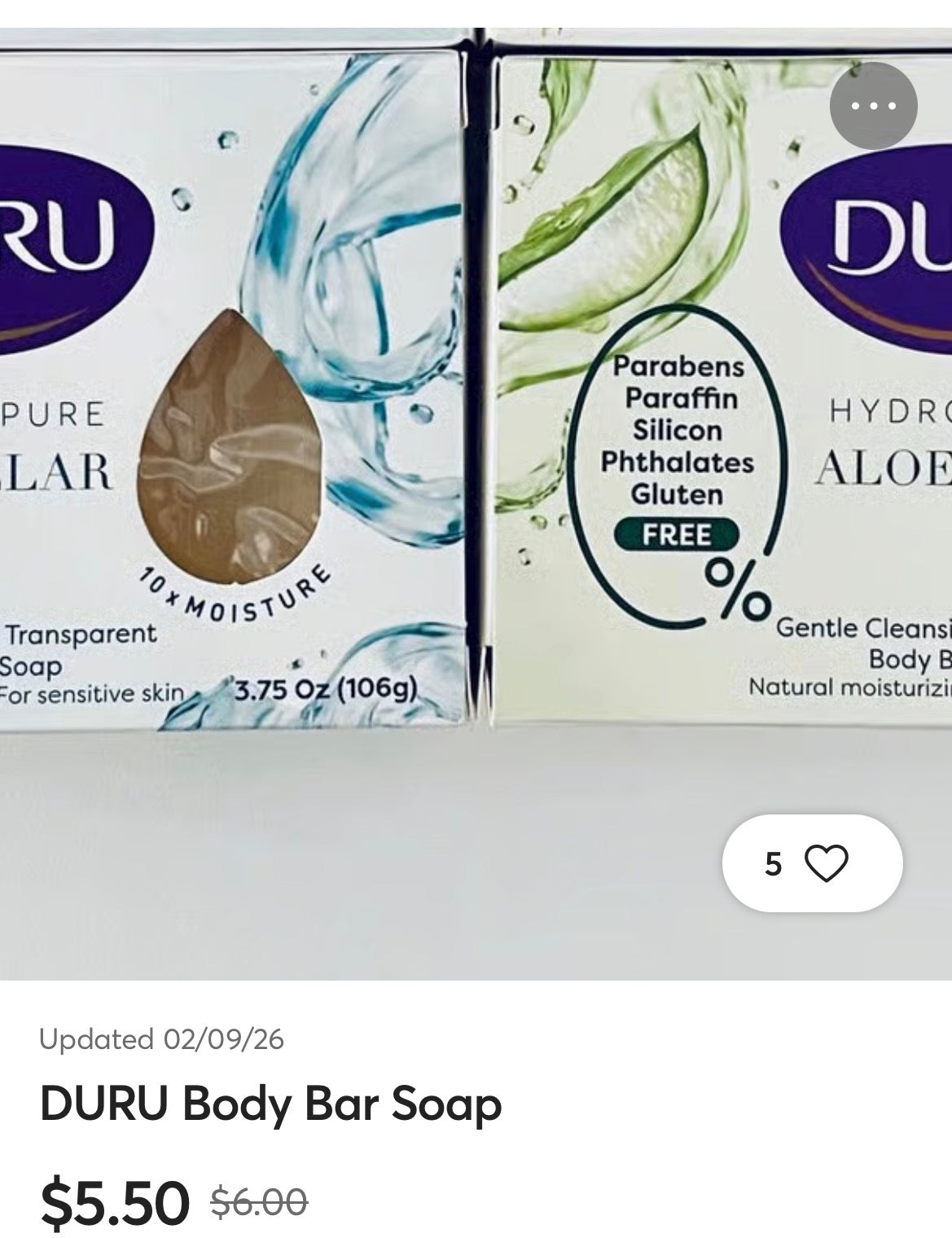 DURU TRANSPARENT BODY SOAP BAR