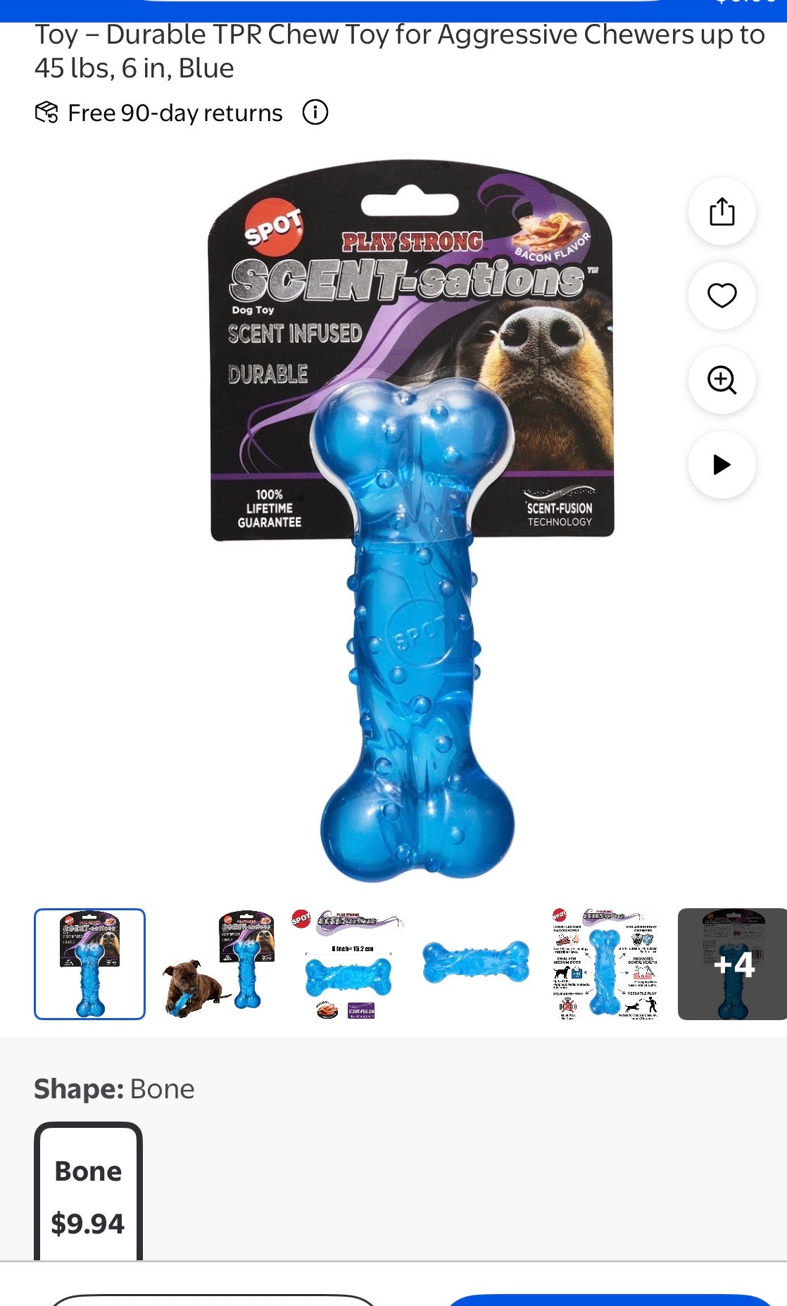 DOG CHEW TOYS BACON INFUSED