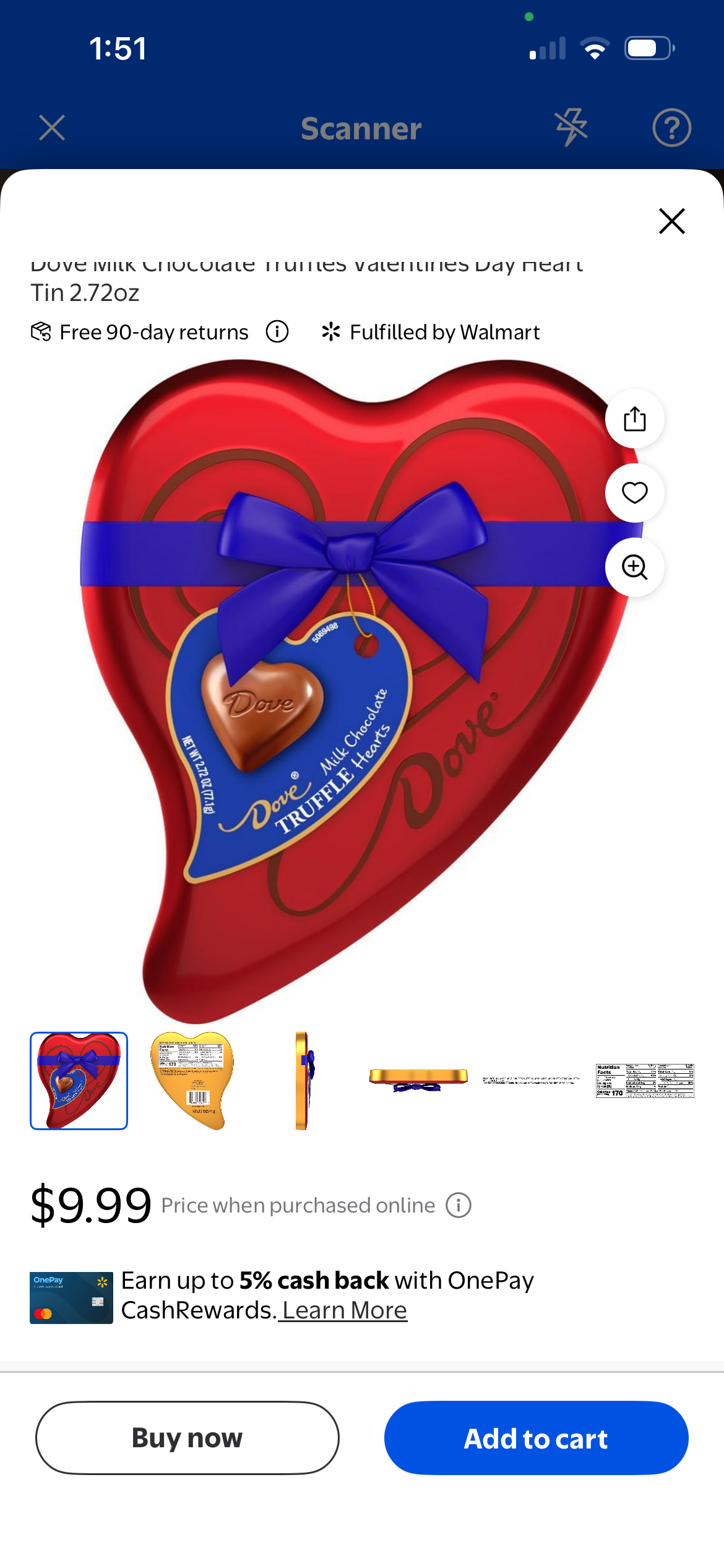 DOVE MILK CHOCOLATE TRUFFLES HEART 2.72 OZ