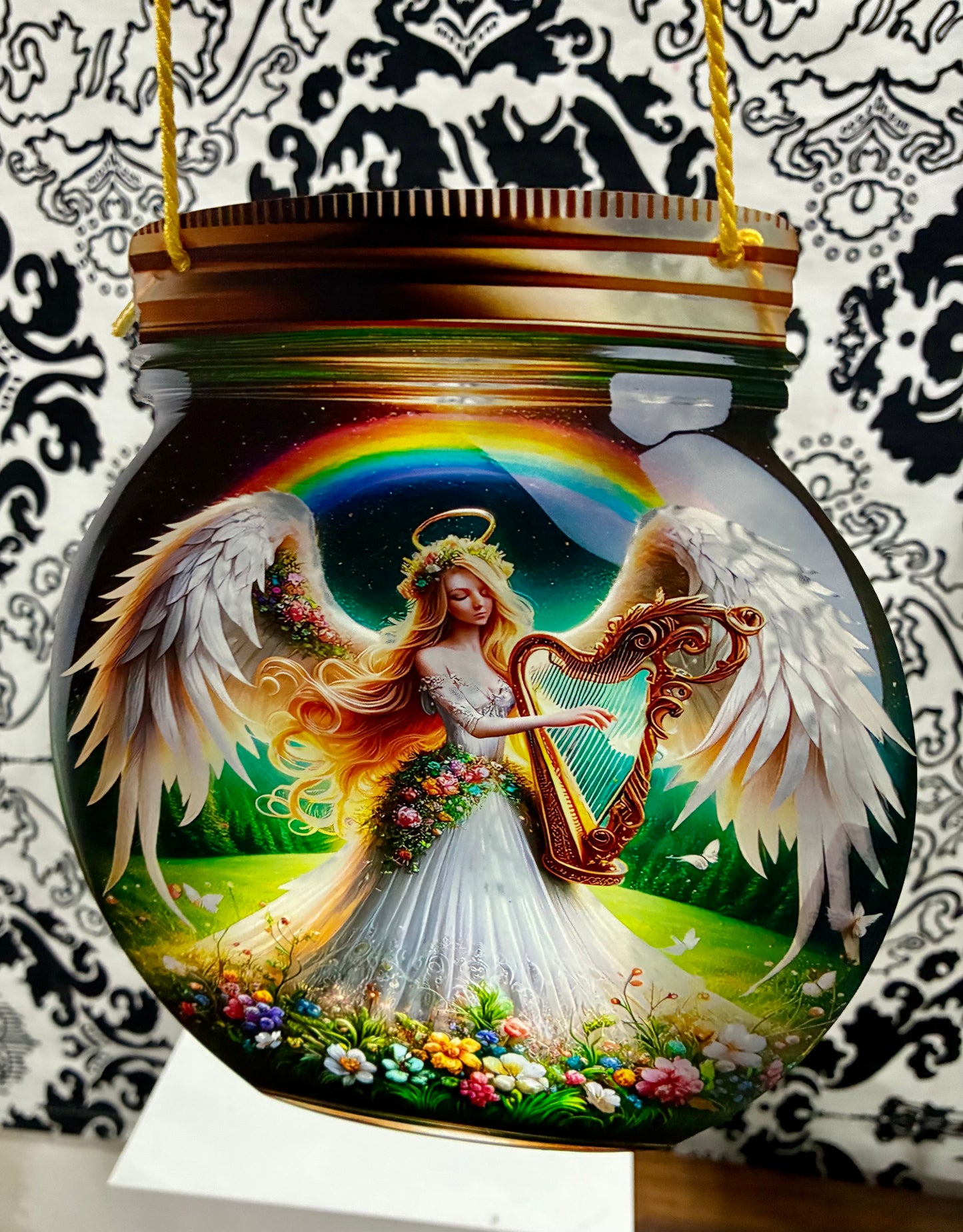 ANGEL WITH HARP SUN CATCHER