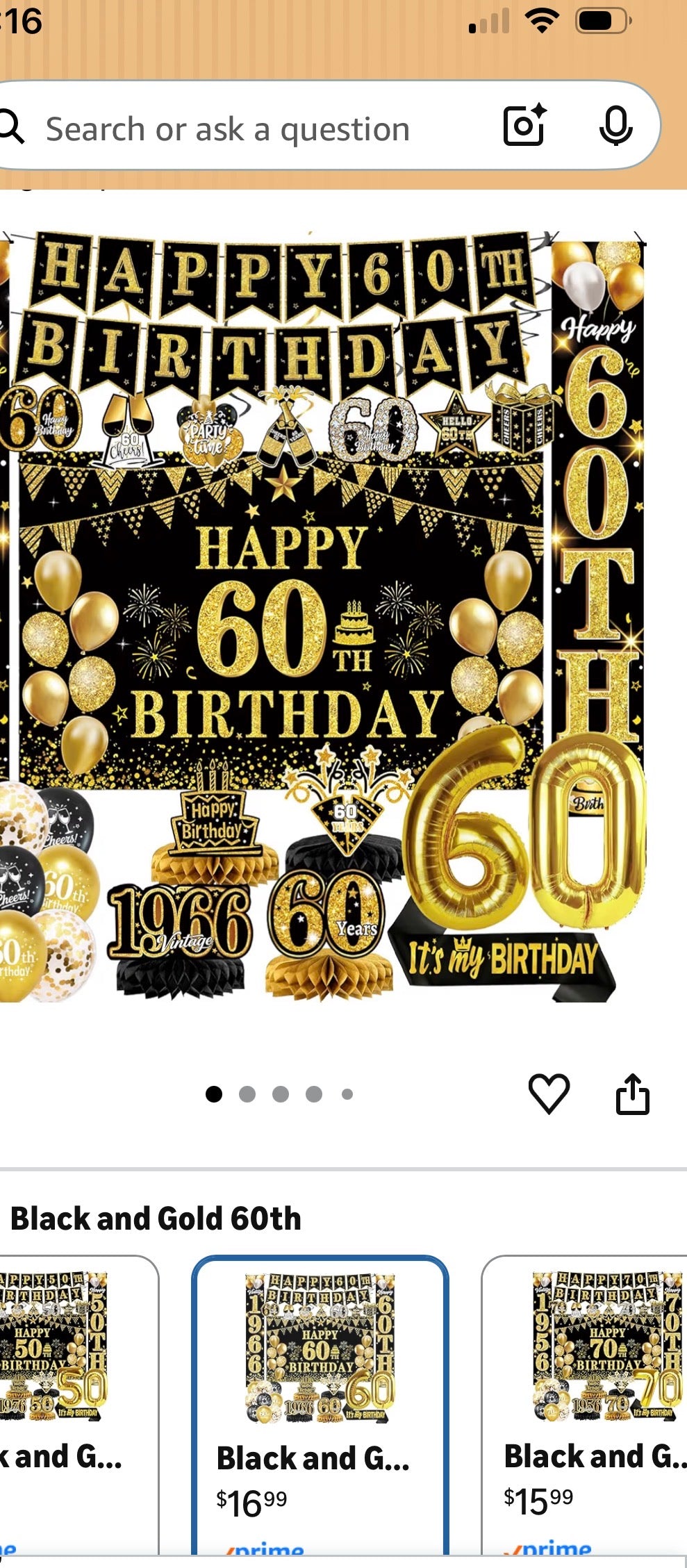 HAPPY 60th BIRTHDAY SUPPLIES