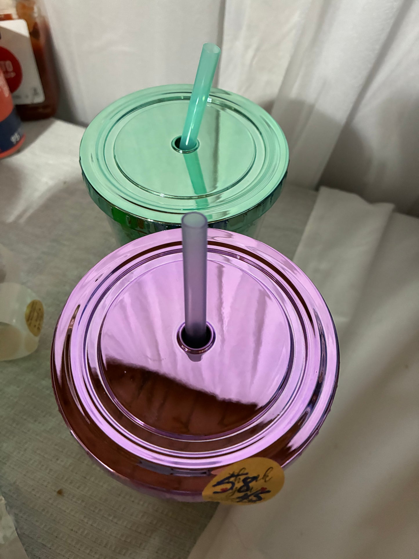 FUN GLITTER STRAW CUPS