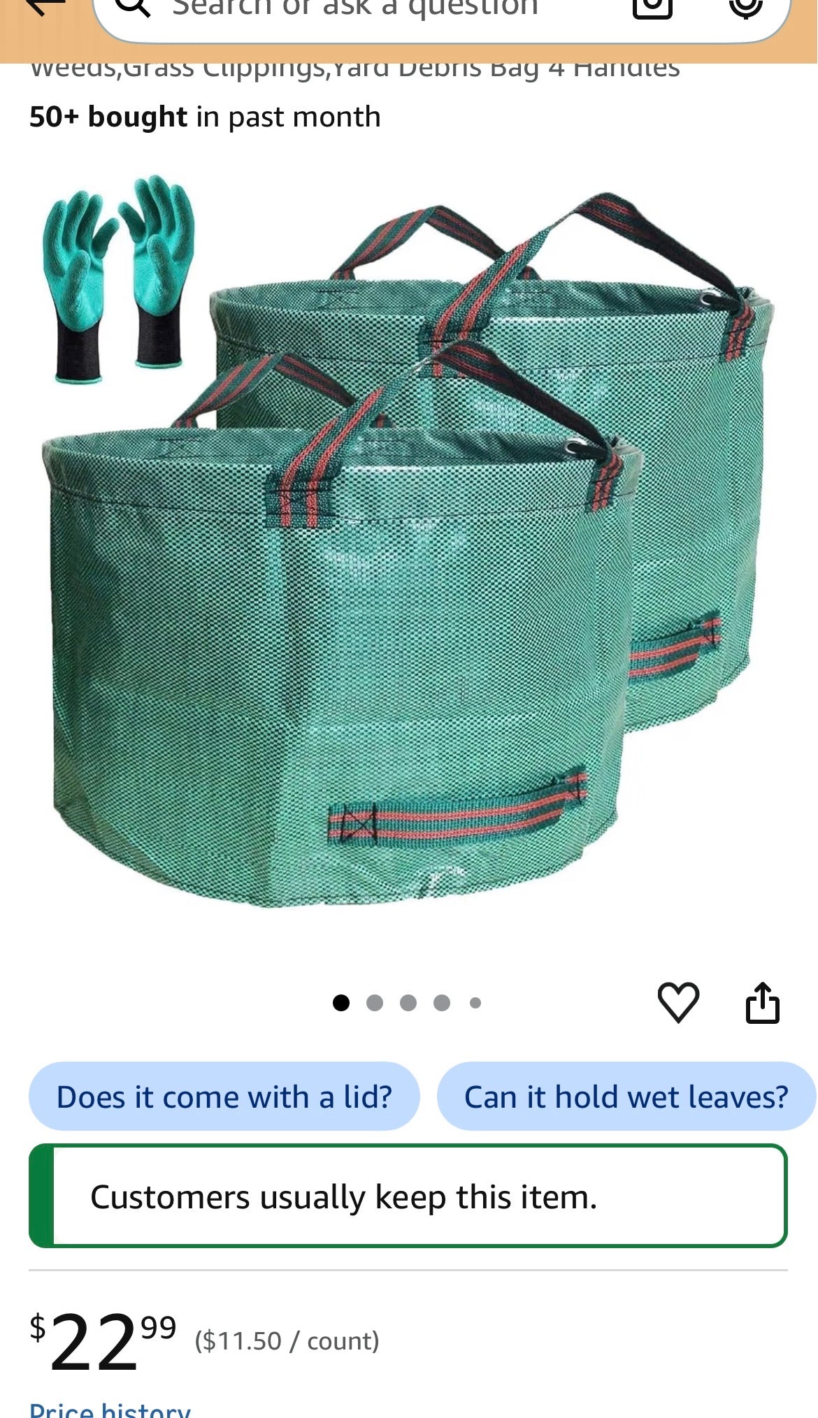 2 pk LAWN GARDEN BAGS