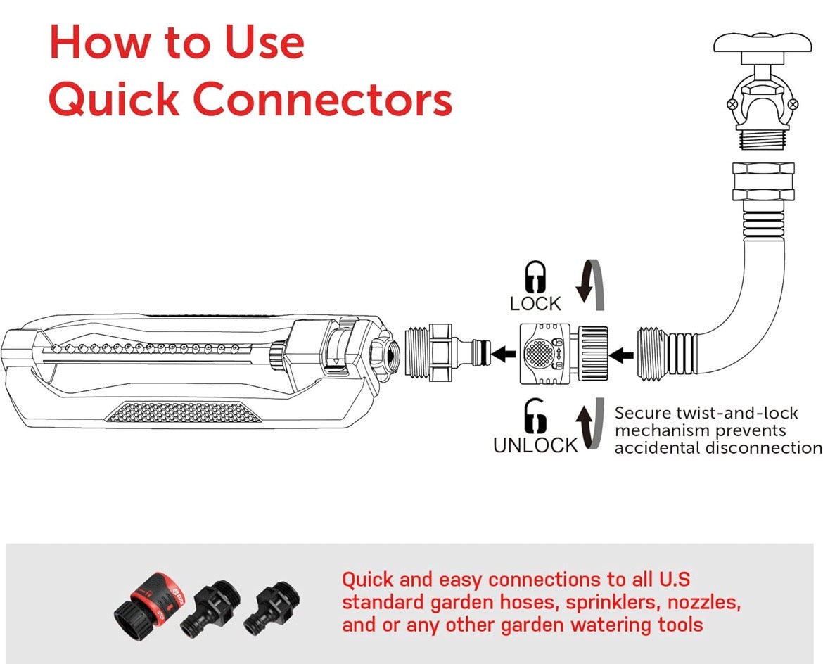 EDEN BLACK HEAVY DUTY METAL SPRINKLER