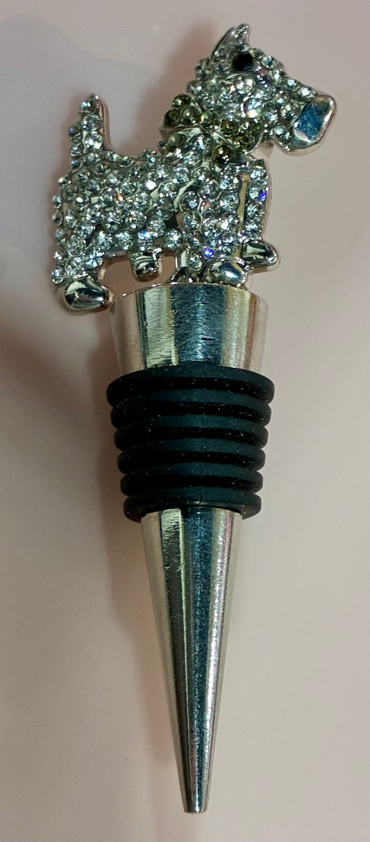 Crystal Dog Shaped Wine Stopper