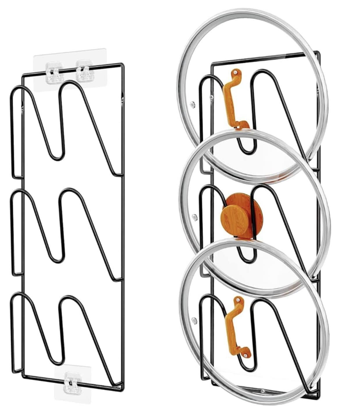 2 Pack Pot Lid Organizer Rack