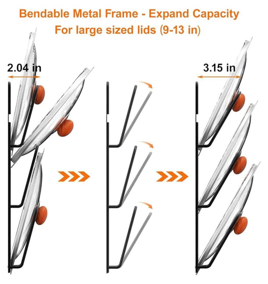 2 Pack Pot Lid Organizer Rack