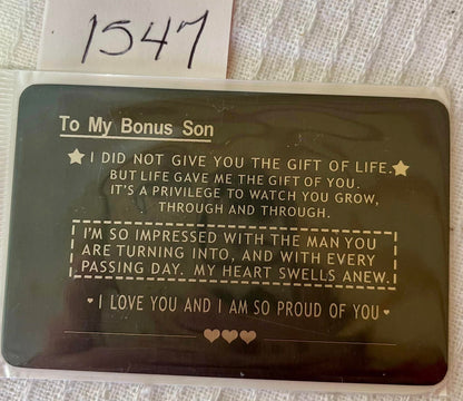 Metal Wallet Card Stepson