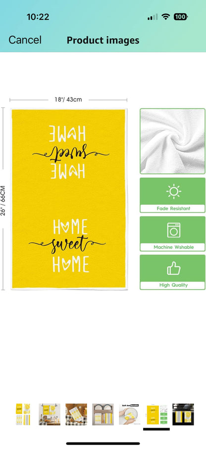 Yellow Dish Towels