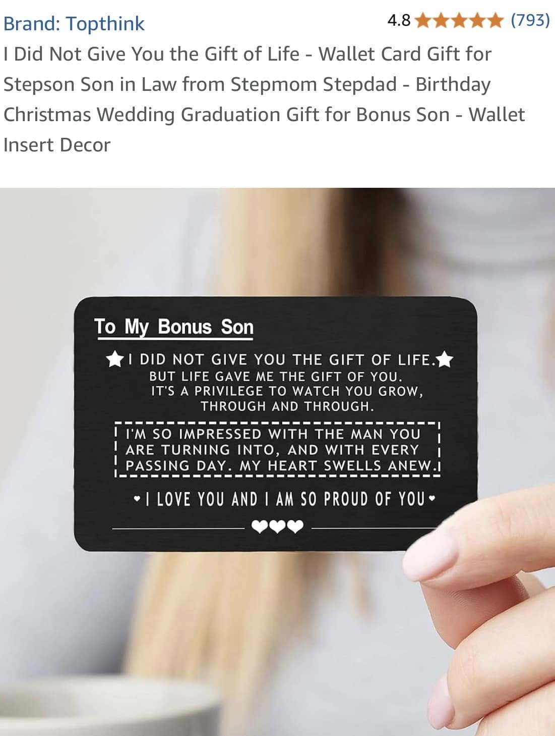 Metal Wallet Card Stepson