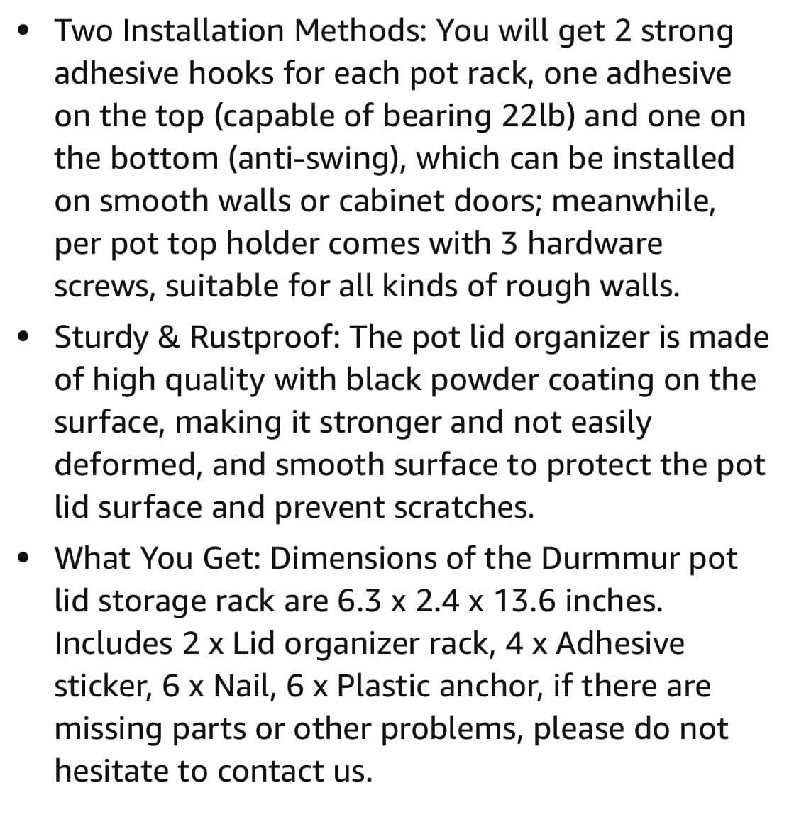 2 Pack Pot Lid Organizer Rack