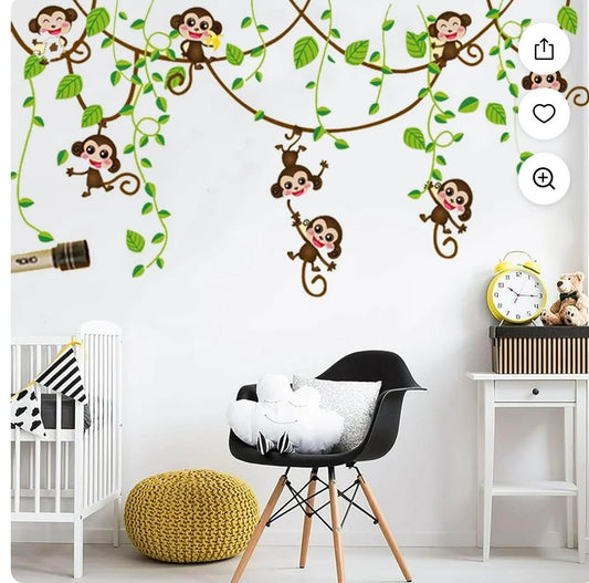 Wall Decal Jungle MONKEYS