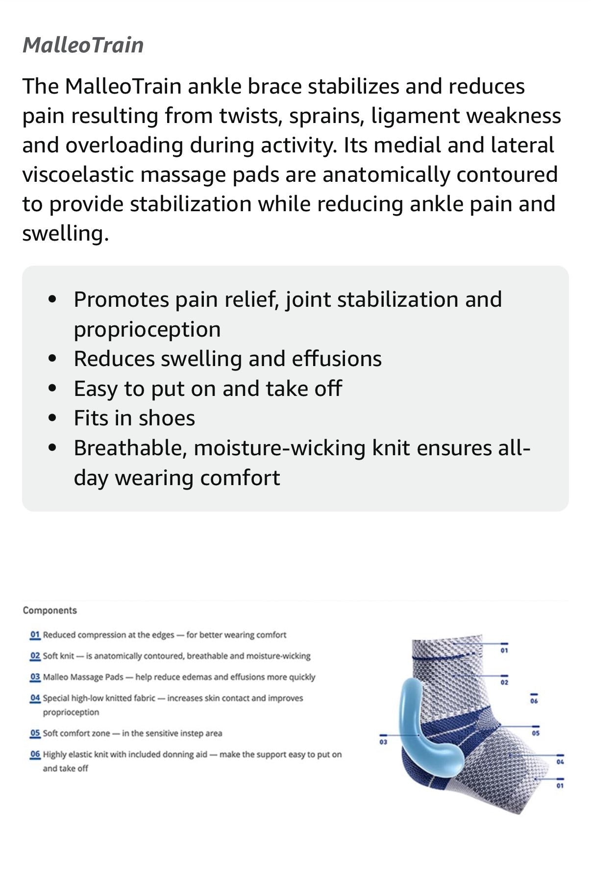 MalleoTrain Ankle Brace