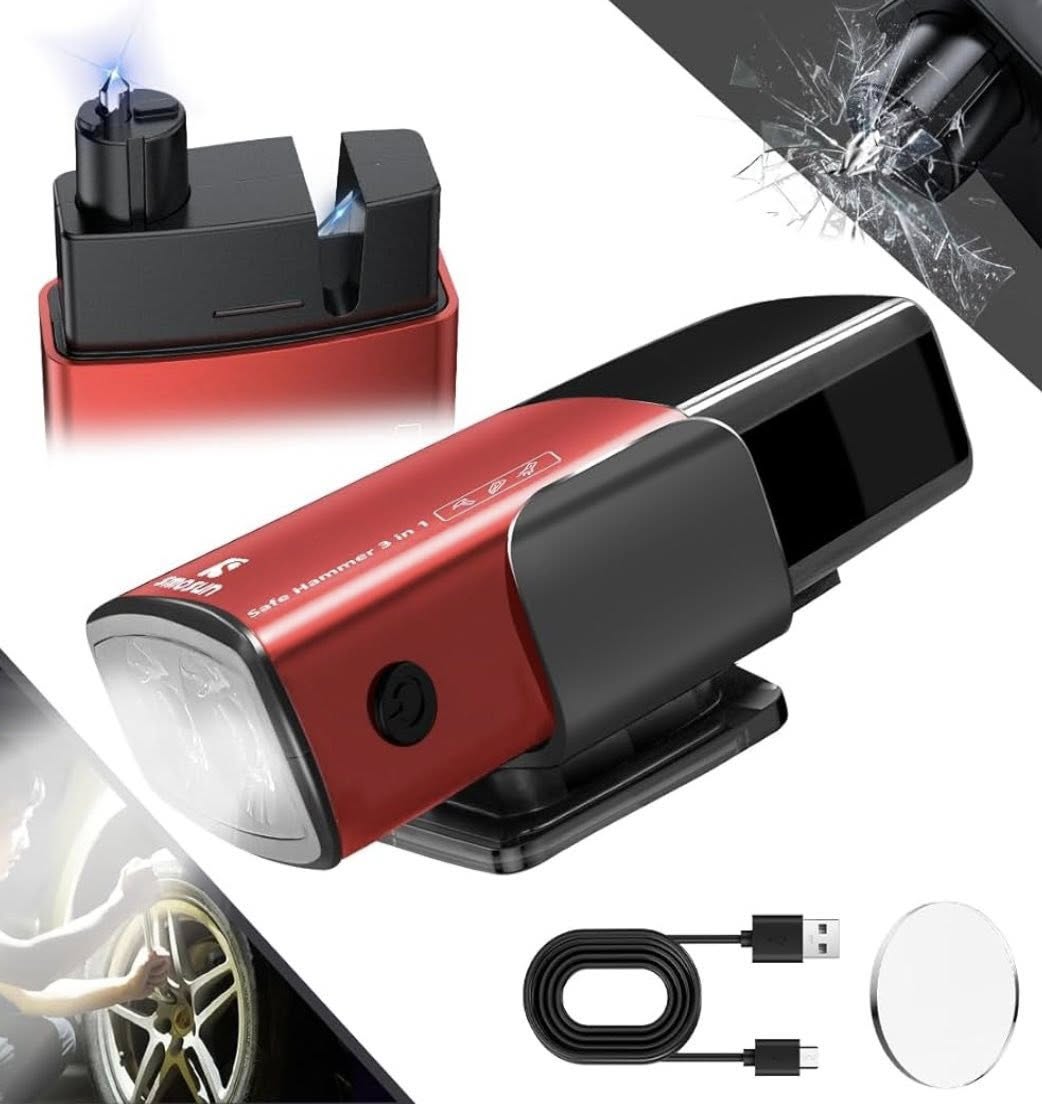 SAFE HAMMER GLASS BREAKER ESCAPE TOOL