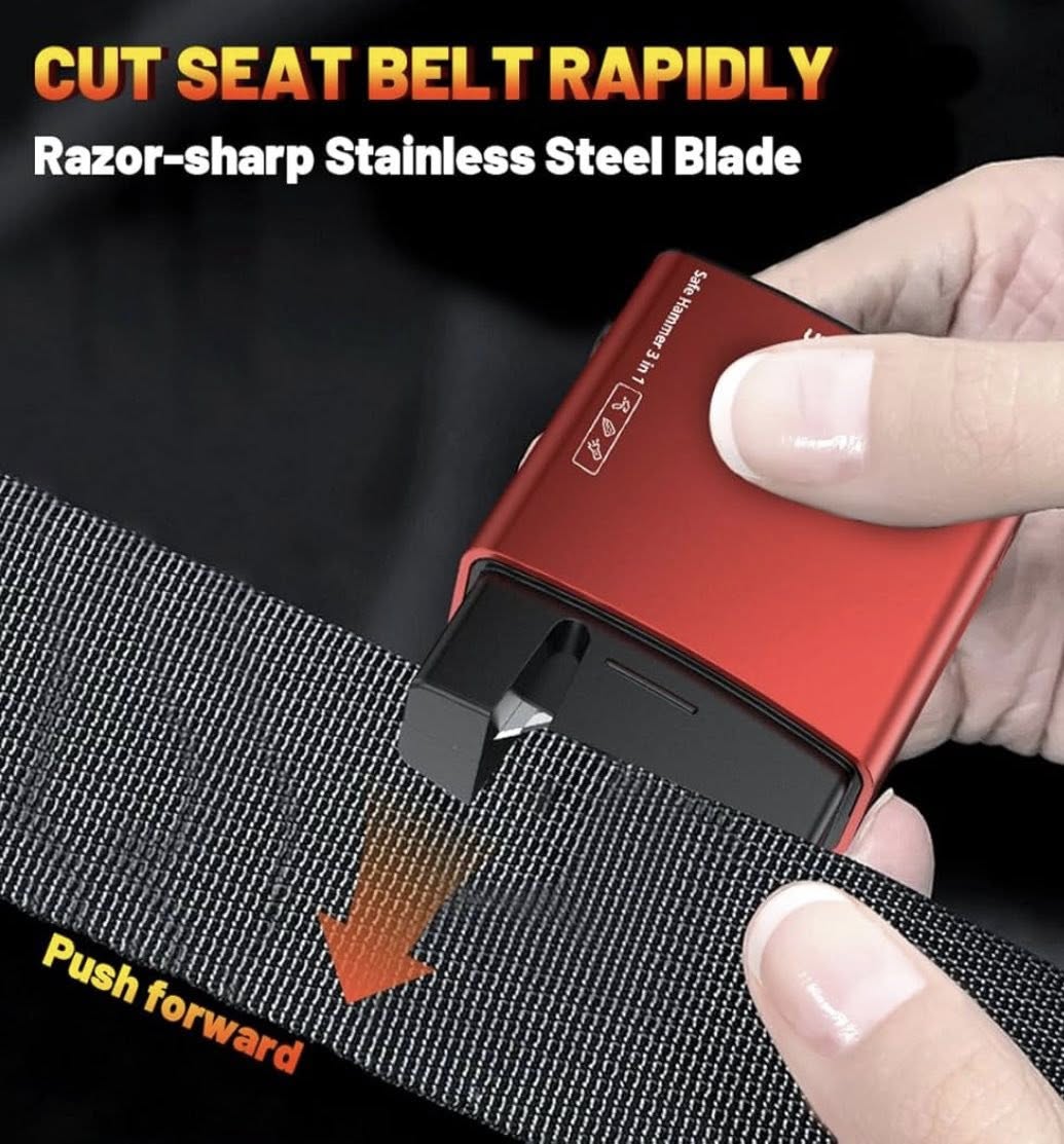 SAFE HAMMER GLASS BREAKER ESCAPE TOOL