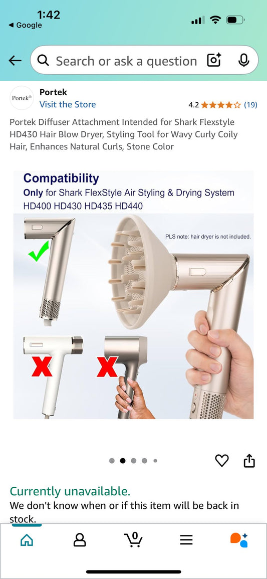 SHARK SPEEDSTYLE DEFRIZZER DIFFUSER