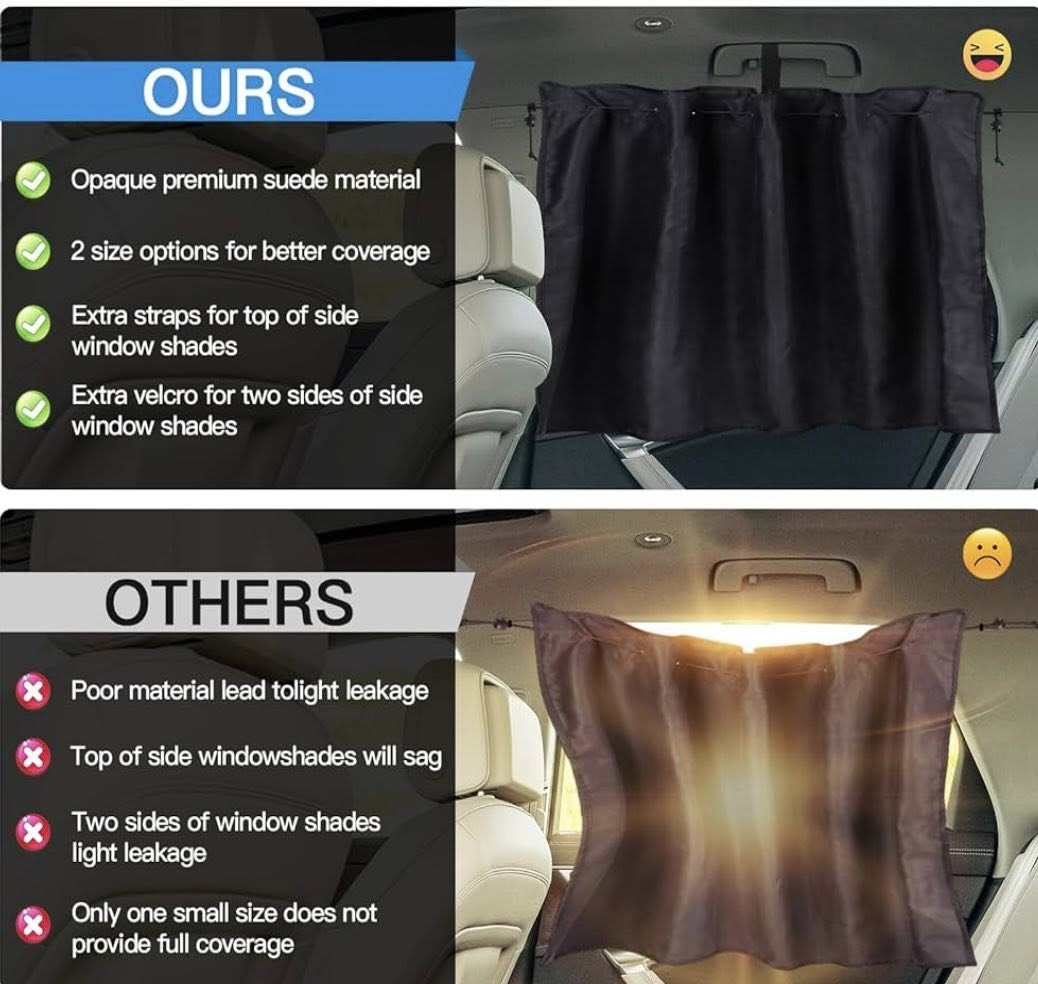 ZATOOTO SUEDE CAR WINDOW CURTIANS