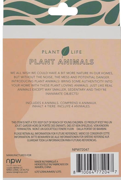 4 PC PLANT ANIMALS DECORATIONS