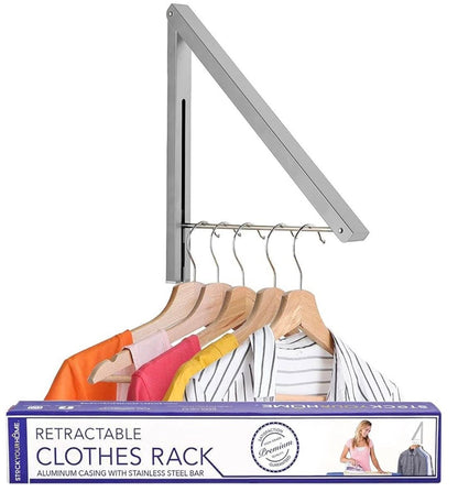SINGLE FOLDABLE CLOTHING RACK WALL MOUNTED