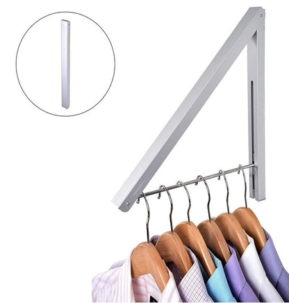 SINGLE FOLDABLE CLOTHING RACK WALL MOUNTED