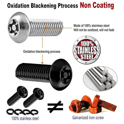 BLACK LICENSE PLATE SCREW SET