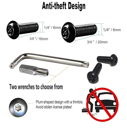 BLACK LICENSE PLATE SCREW SET