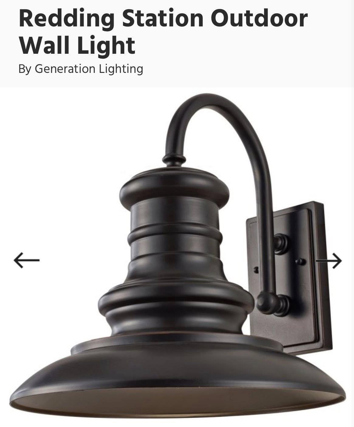 RESTORATIVE BRONZE REDDING STATION OUTDOOR WALL LIGHT