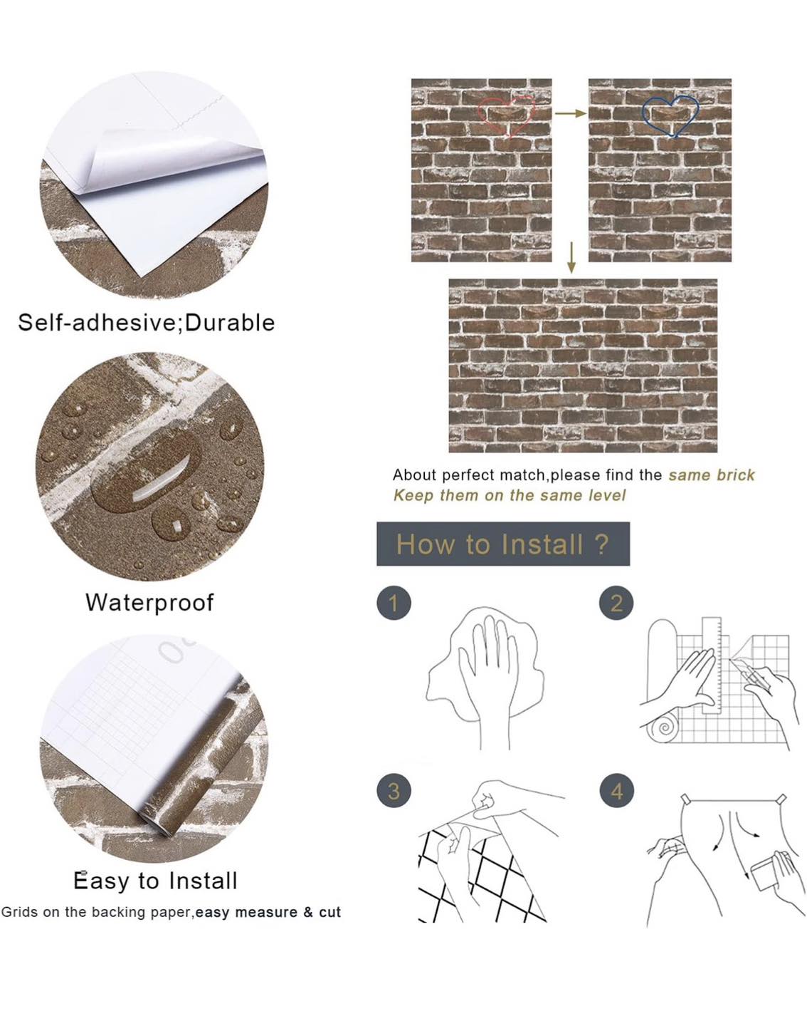 Rustic Brown Brick Wallpaper