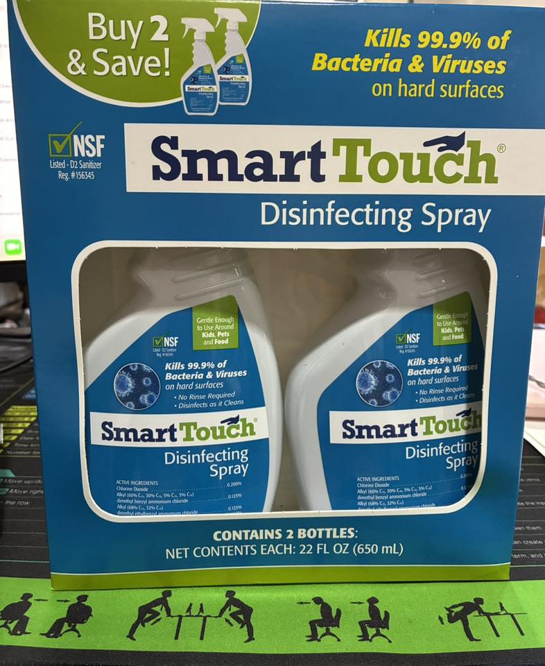 SMART TOUCH DISINFECTING SPRAY 2 PK
