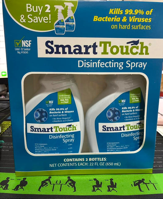 SMART TOUCH DISINFECTING SPRAY 2 PK