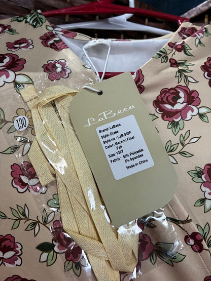 LaBeca GIRLS V-NECK PRINTED A LINE CASUAL PARTY DRESS