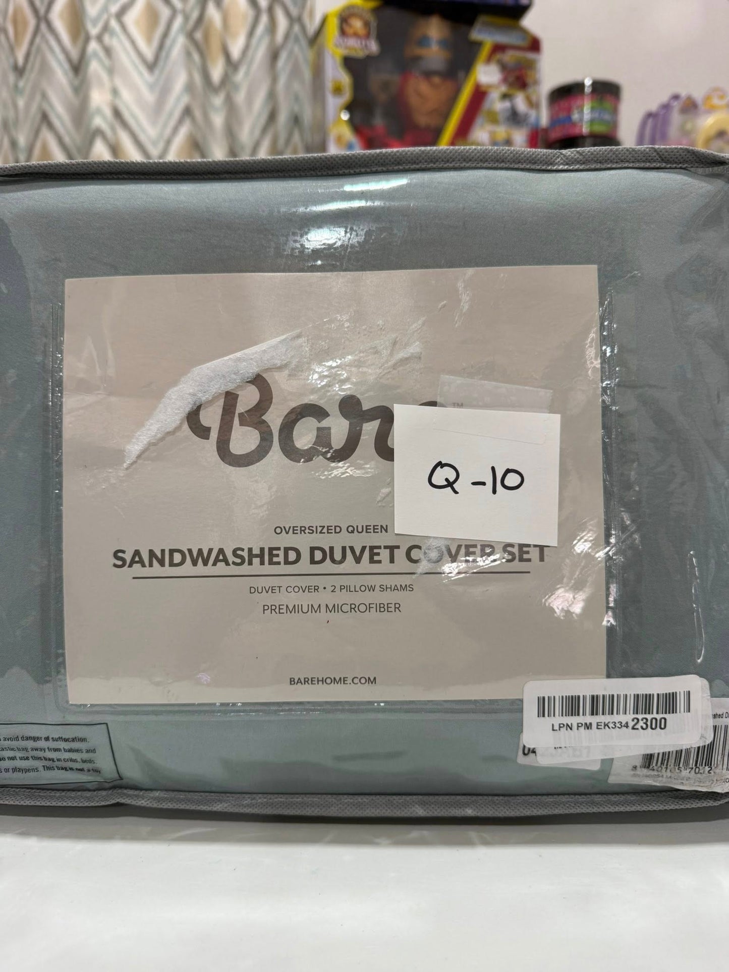 QUEEN Sandwashed Duvet Cover Set