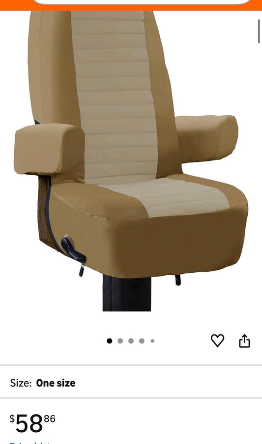 RV CAPTAIN SEAT COVER