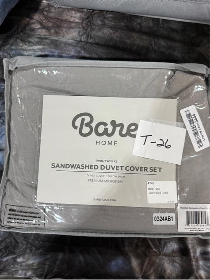 TWIN Sandwashed Duvet Cover Set